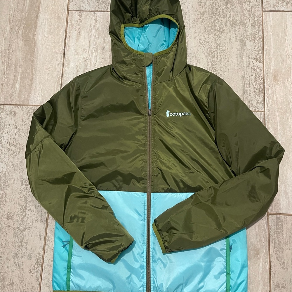 Cotopaxi women’s Jacket - Olive and Aqua - Picture 5 of 6